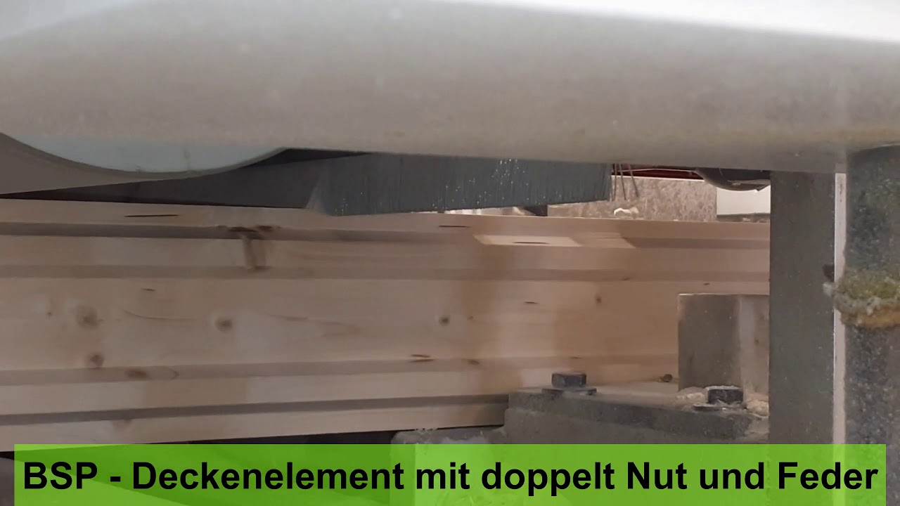 Brettstapeldecke (BSH) aus Fichte mit Nut und Feder
