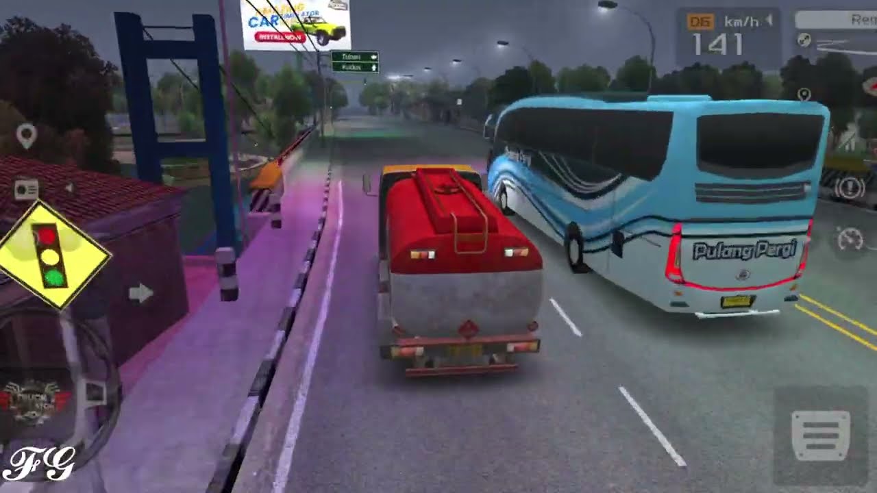 Truck  Tanker Transporting Petrol in Cirebon | Truck Simulator Indonesia Gameplay