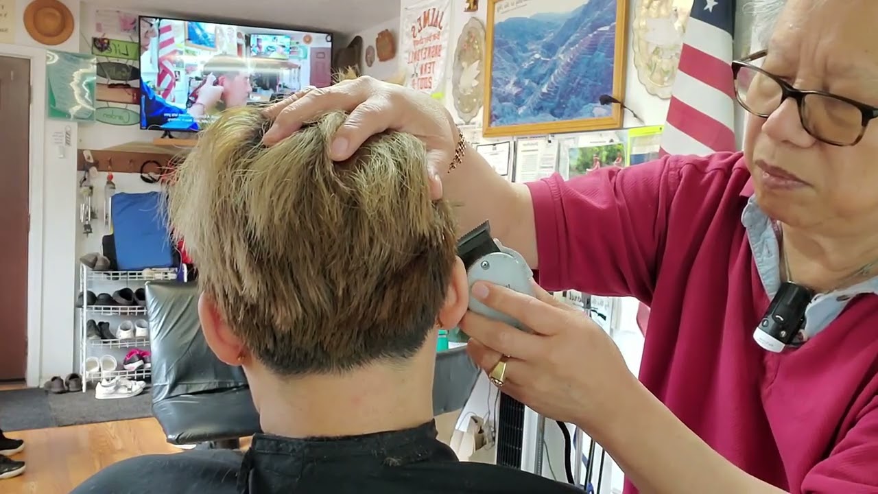 Medium long tapered haircut
