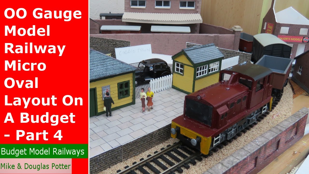 OO Gauge Model Railway / Railroad Micro Oval Layout On A Budget - Part 4 - Buildings