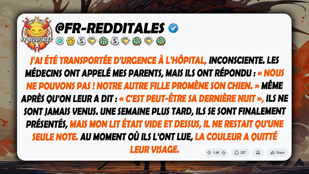 Mes parents ont préféré le chien de ma sœur à ma vie, puis j'ai laissé une lettre.