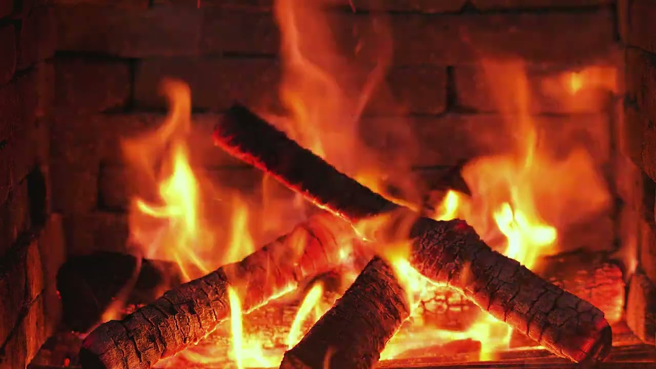 Smooth Jazz Night Winter – Cozy Saxophone Lounge Music beside Crackling 4K Fireplace