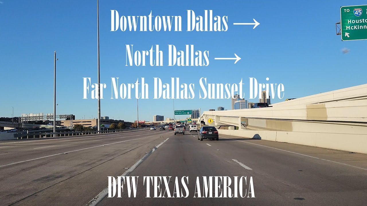 Sunset Drive From Margaret McDermott Bridge to North Dallas | I‑35E & I‑635E Tour DFW TX Dec2025