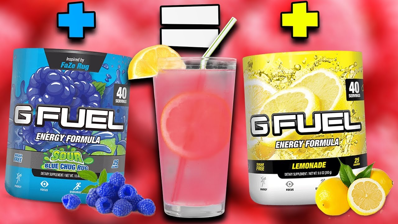 RASPBERRY LEMONADE G-FUEL! - NEW DOES IT G-FUEL! - SOUR BLUE CHUG RUG & LEMONADE G-FUEL MIX!