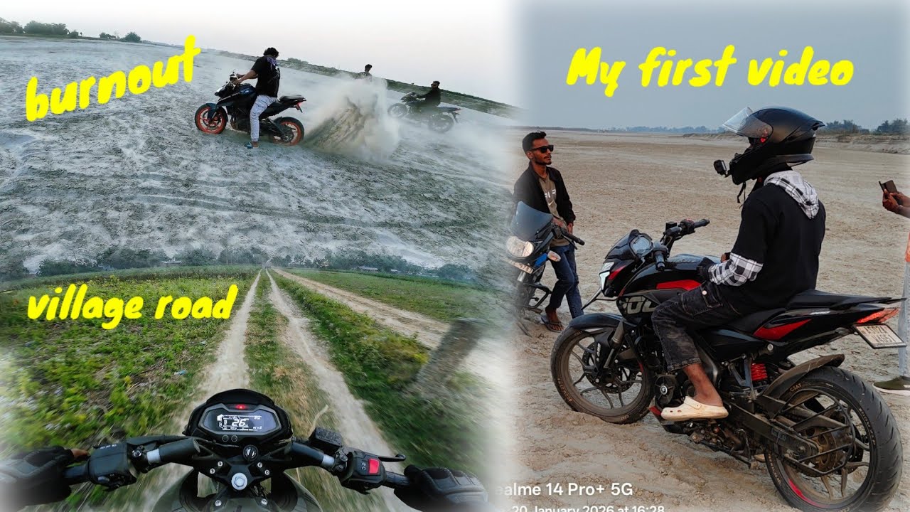 Village blog  //My first video/crezy burnout//Rider Ayan 02 