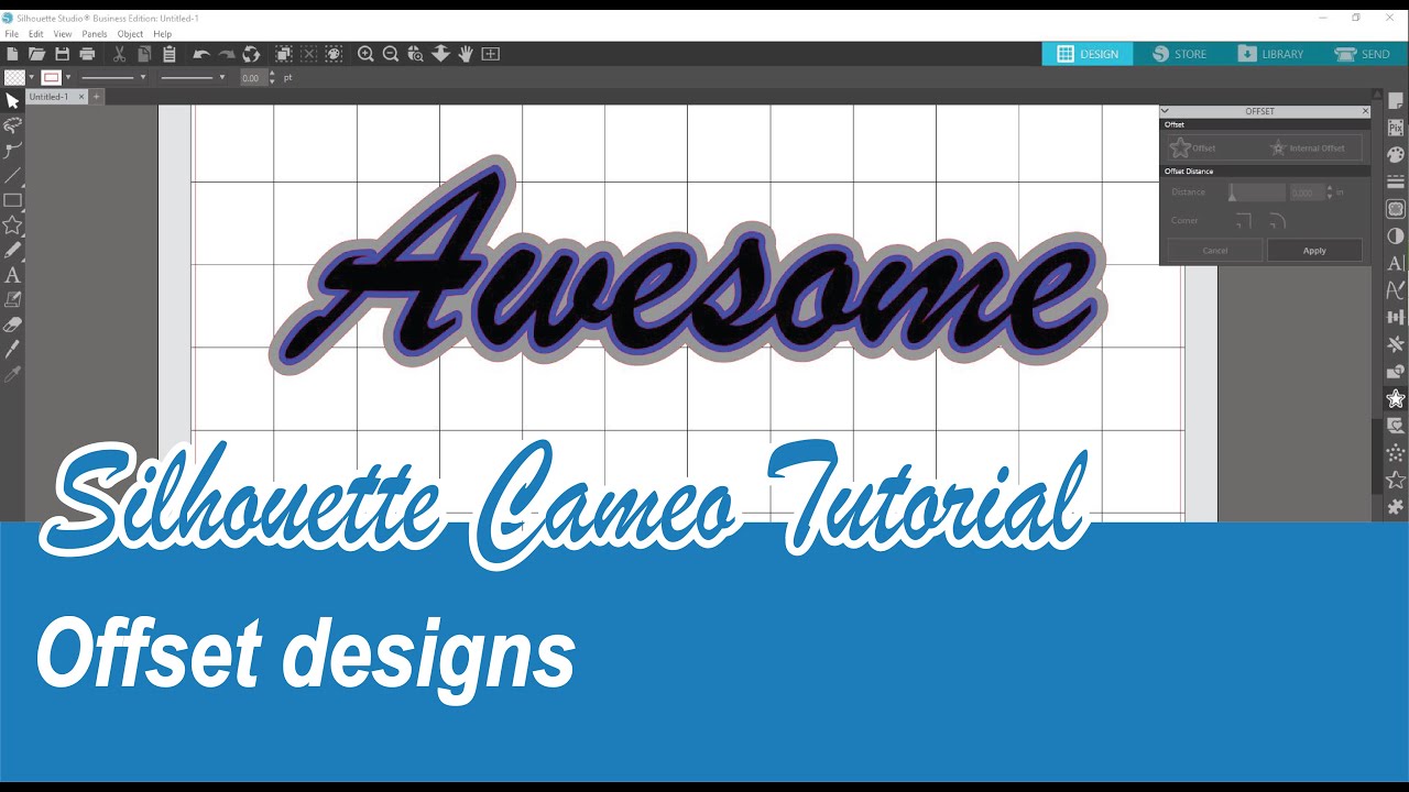 How to create an offset design in the Silhouette studio software