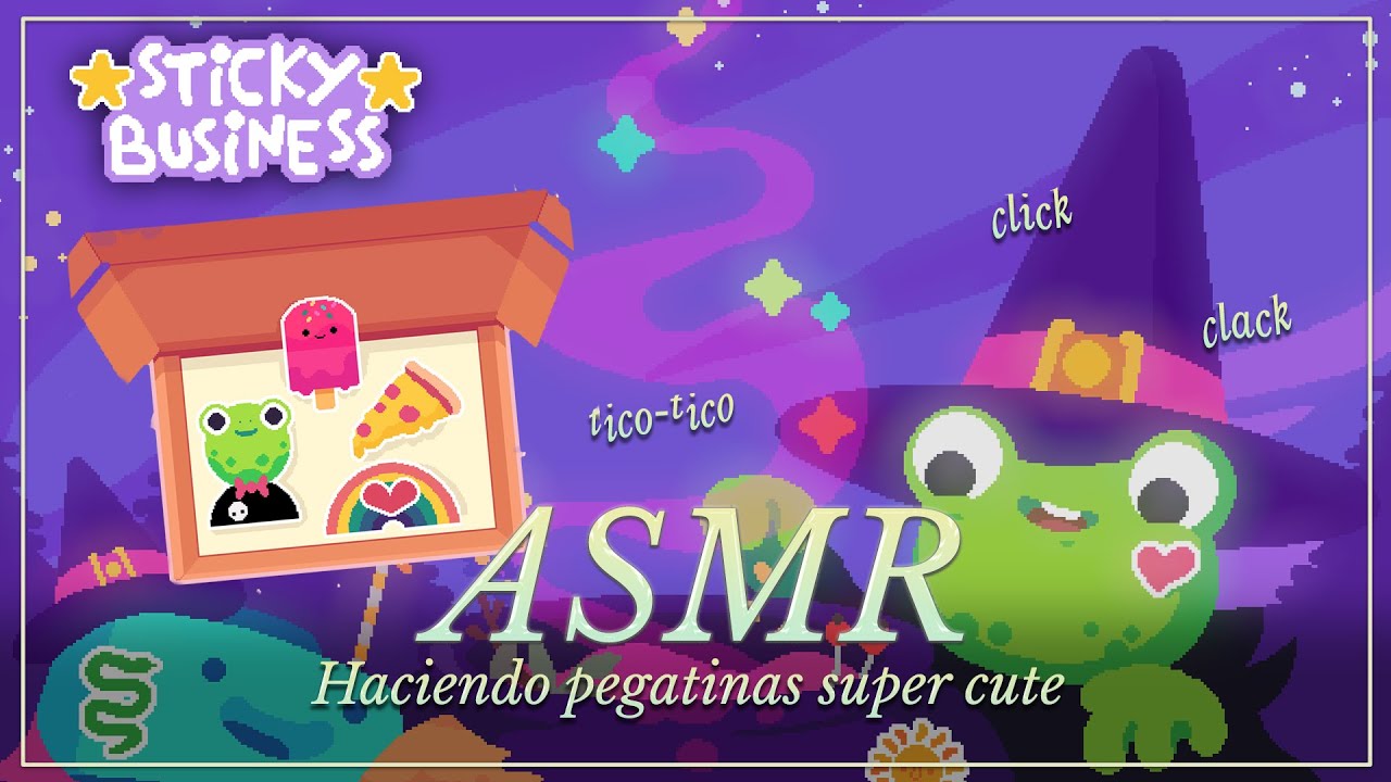 ASMR ✧ ¿Montamos nuestra tienda de pegatinas? ✨📦 Sticky Business [binaural, gameplay susurrado]