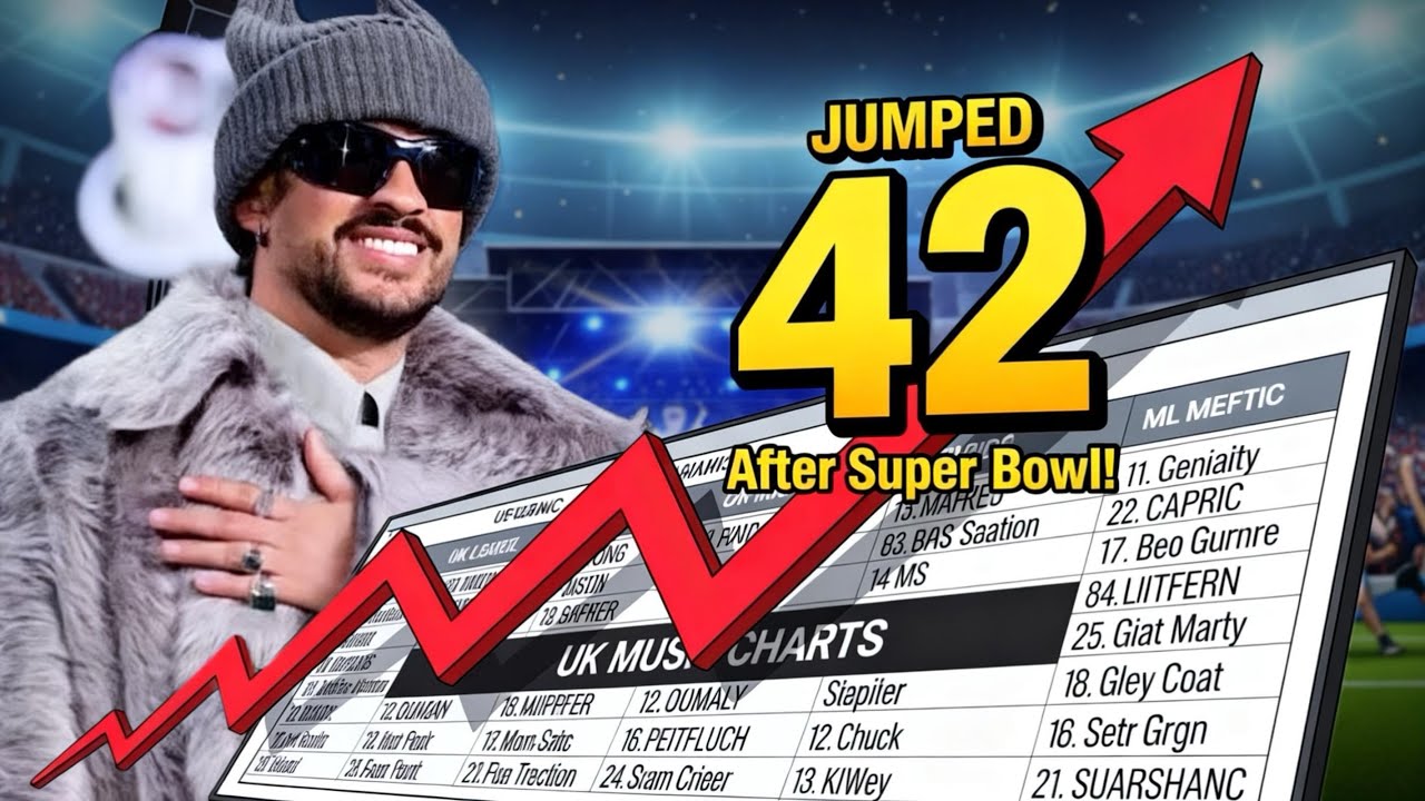 Bad Bunny JUMPED 42 Places in UK Charts After Super Bowl  (Nobody Saw This Coming)