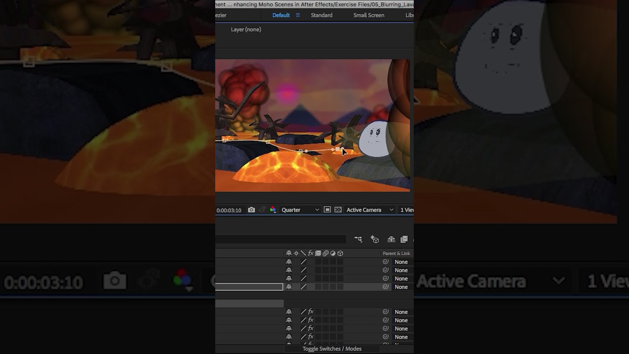 Размыть только фон в After Effects (приём с маской и дублированием)