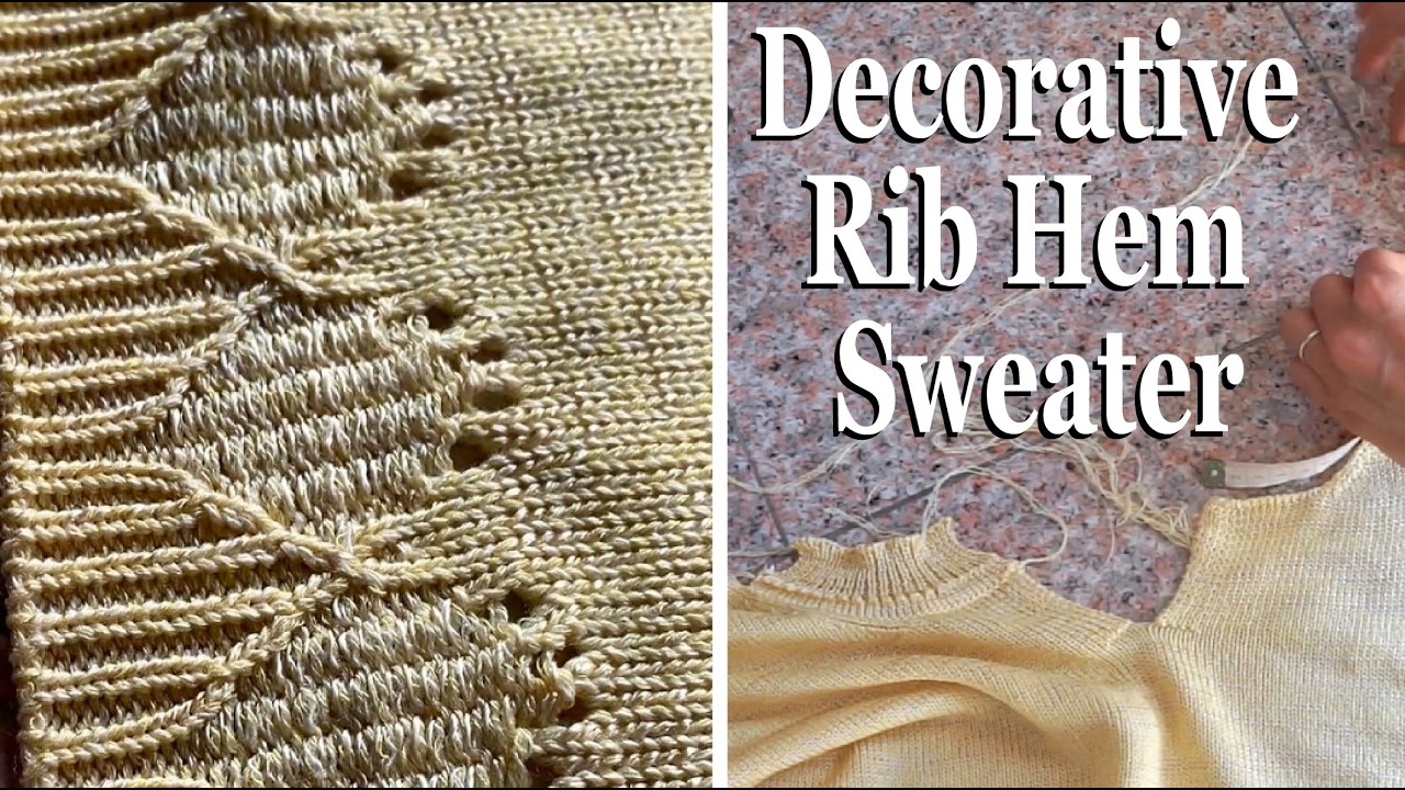 Machine knitting project - how I knitted this sweater (Rib design, placket and round neckline)part 2