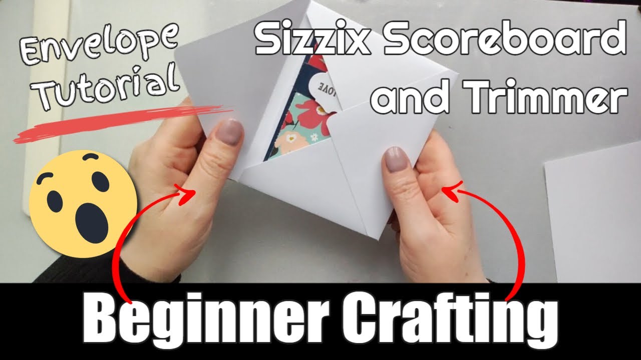 Как сделать конверты с помощью биговальной доски и резак Sizzix.