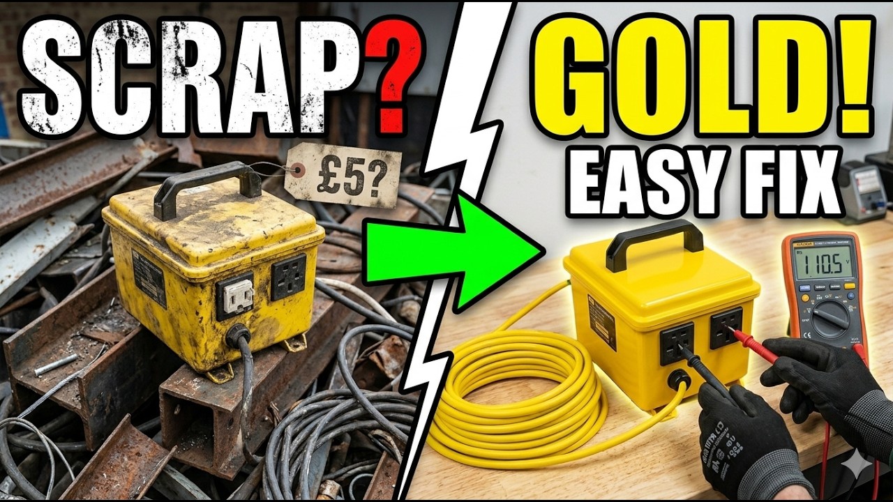 Scrap Yard 110V Transformer FIX | Test Voltage, windings & Thermal Trip DIY