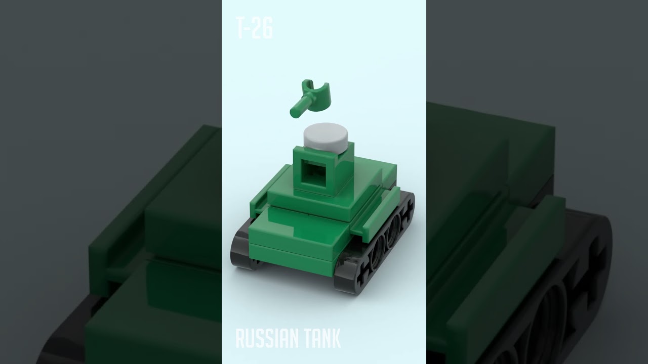 Russian Tank T-26 With Only 15 Pieces #lego