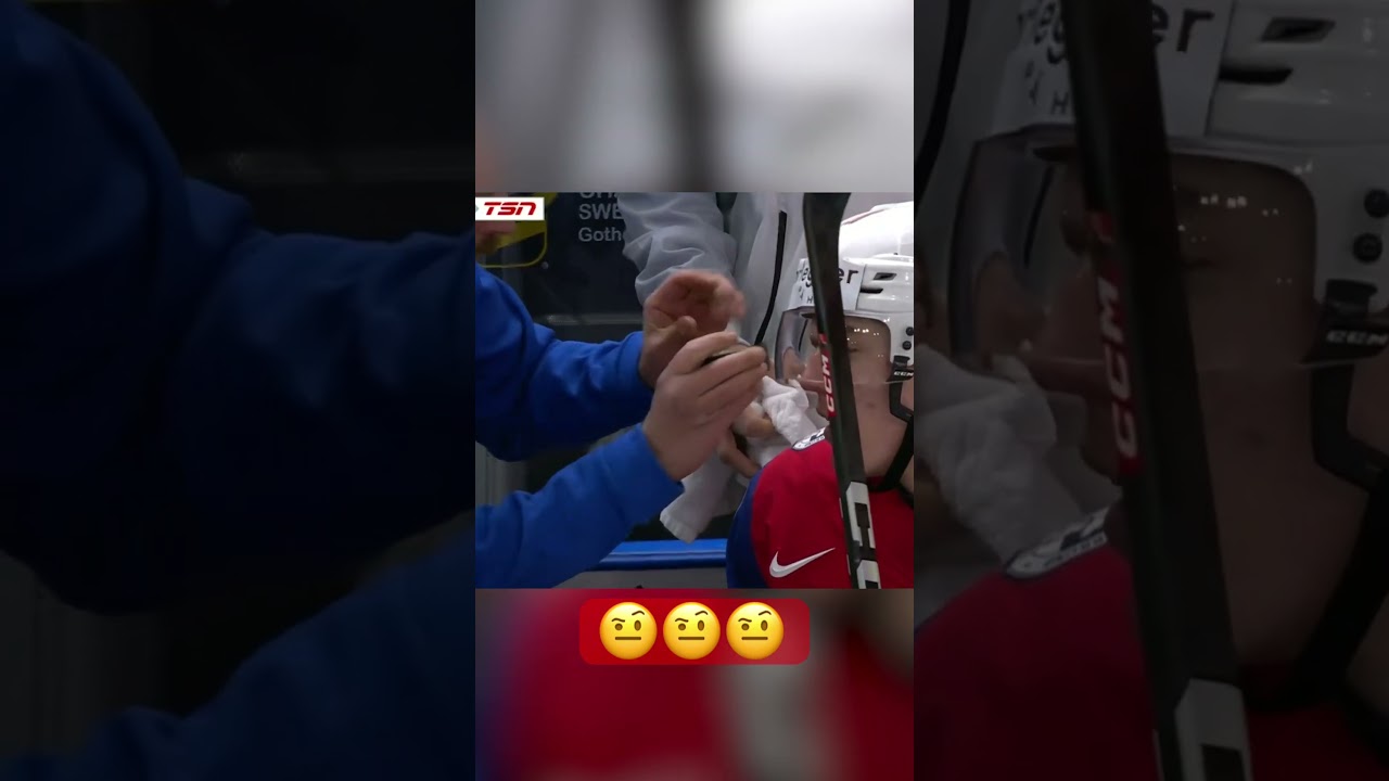 Using black tape to clean a visor? 🤨 #WorldJuniors