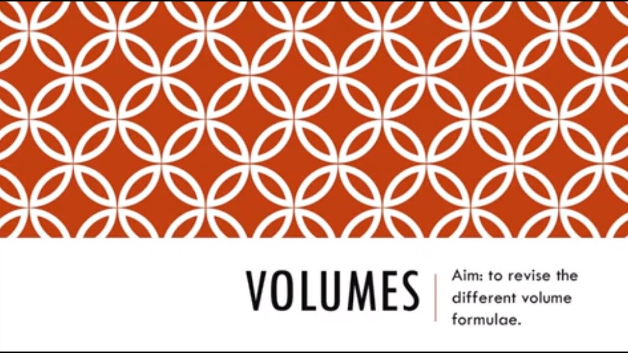 Nat 5 Apps - Volumes Revision Lesson