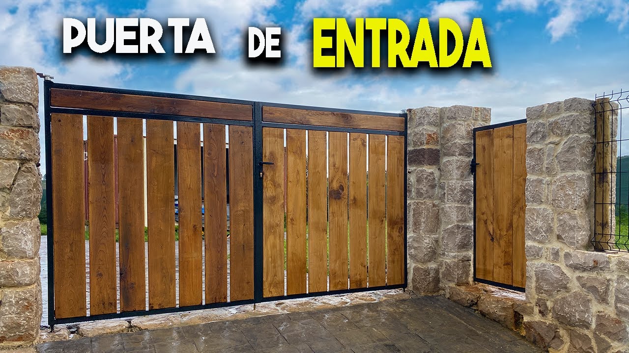 PUERTA de Entrada Artesanal Hecha desde Cero con un Arbol