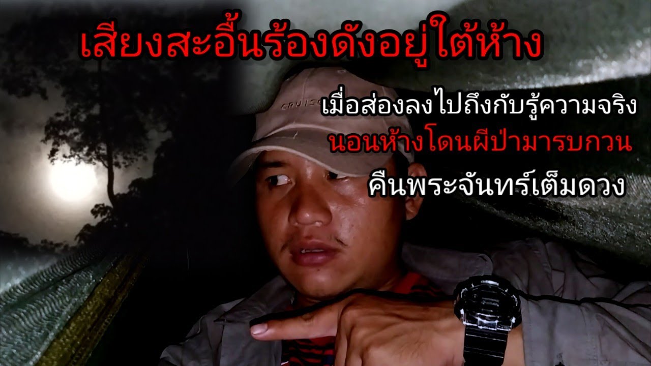 เสียงสะอื้นร้องดังอยู่ใต้ห้าง เมื่อเอาไฟฉายส่องลงไปถึงกับรู้ความจริง โดนผีป่ามารบกวนทั้งคืน