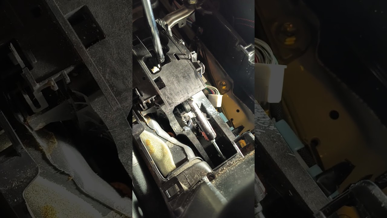 5th gen 4Runner FIXED gear shifter - squeak eliminated: Bend tension off shifter metal detent strip