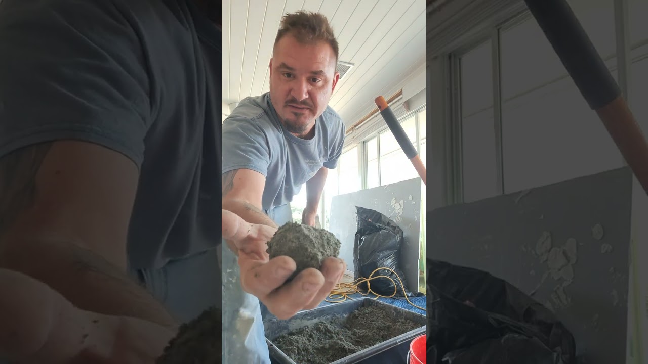 Installing the shower pan mud on the Jacksonville Job #flooringking 