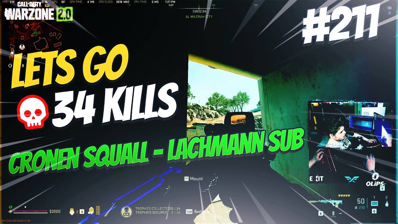 34 KILL Cronen Squall - Lachmann Sub stream highlight #211 #warzone2