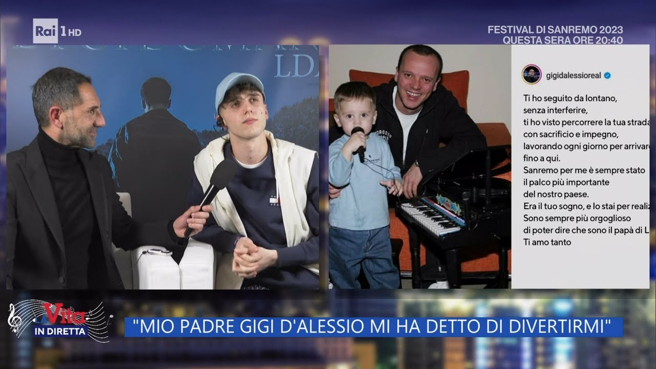 La prima volta di LDA al Festival di Sanremo - La Vita in diretta - 09/02/2023