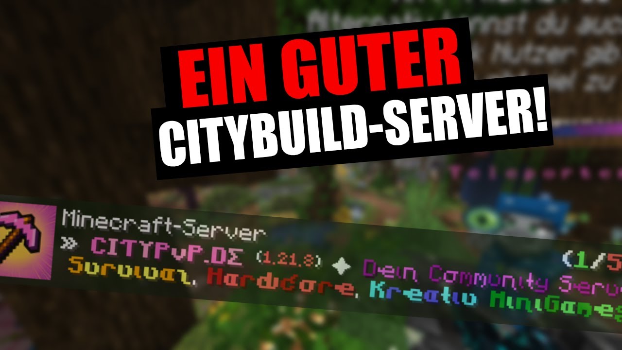 Ein WIRKLICH GUTER CityBuild/SMP Minecraft Server! | Minecraft Server Vorstellung | 1.21.8