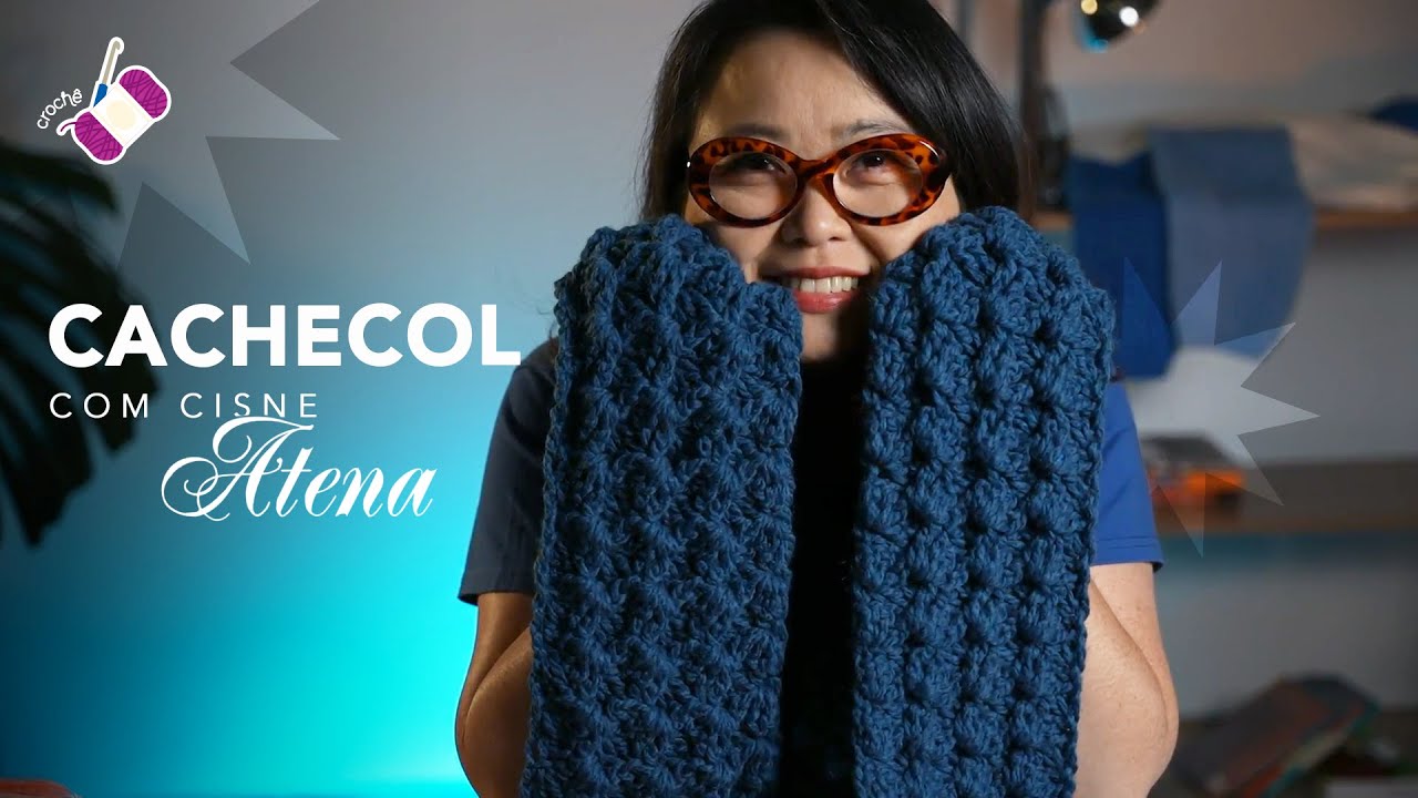 Saiba como fazer um lindo cachecol com Cisne Atena | CROCHÊ