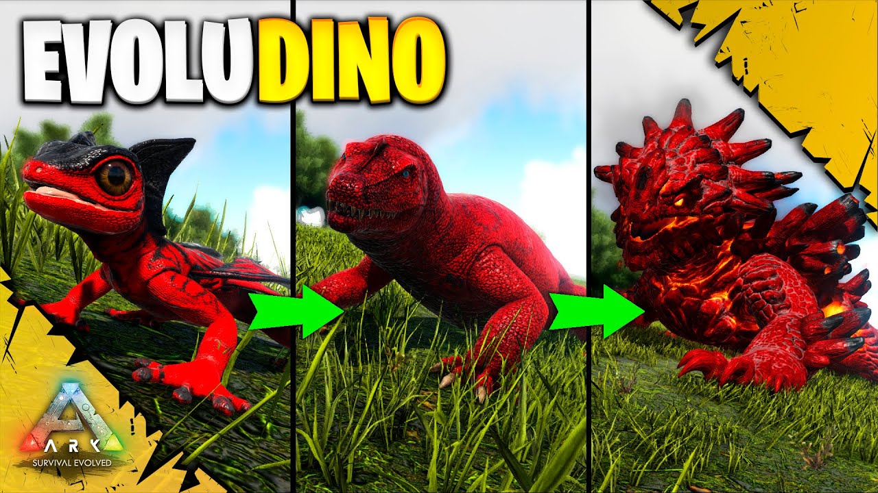 A EVOLUÇÃO DO MAGMASSAURO | ARK SURVIVAL EVOLVED | EVOLUDINO