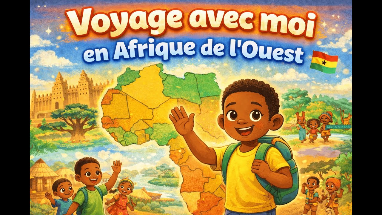 Voyage avec moi en Afrique de l’Ouest 🌍 | Chanson enfants animée