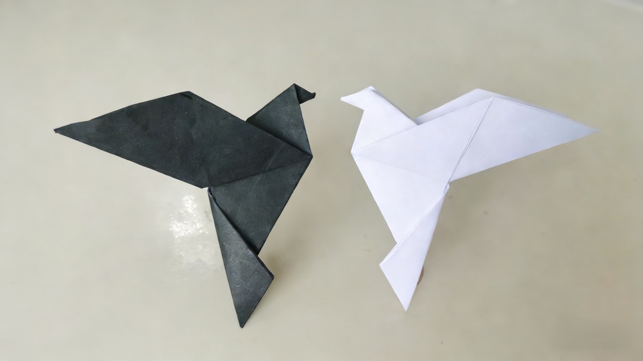 Easy Origami Peace Dove Tutorial for Beginners: How to Make a Paper Dove Simple Paper Craft