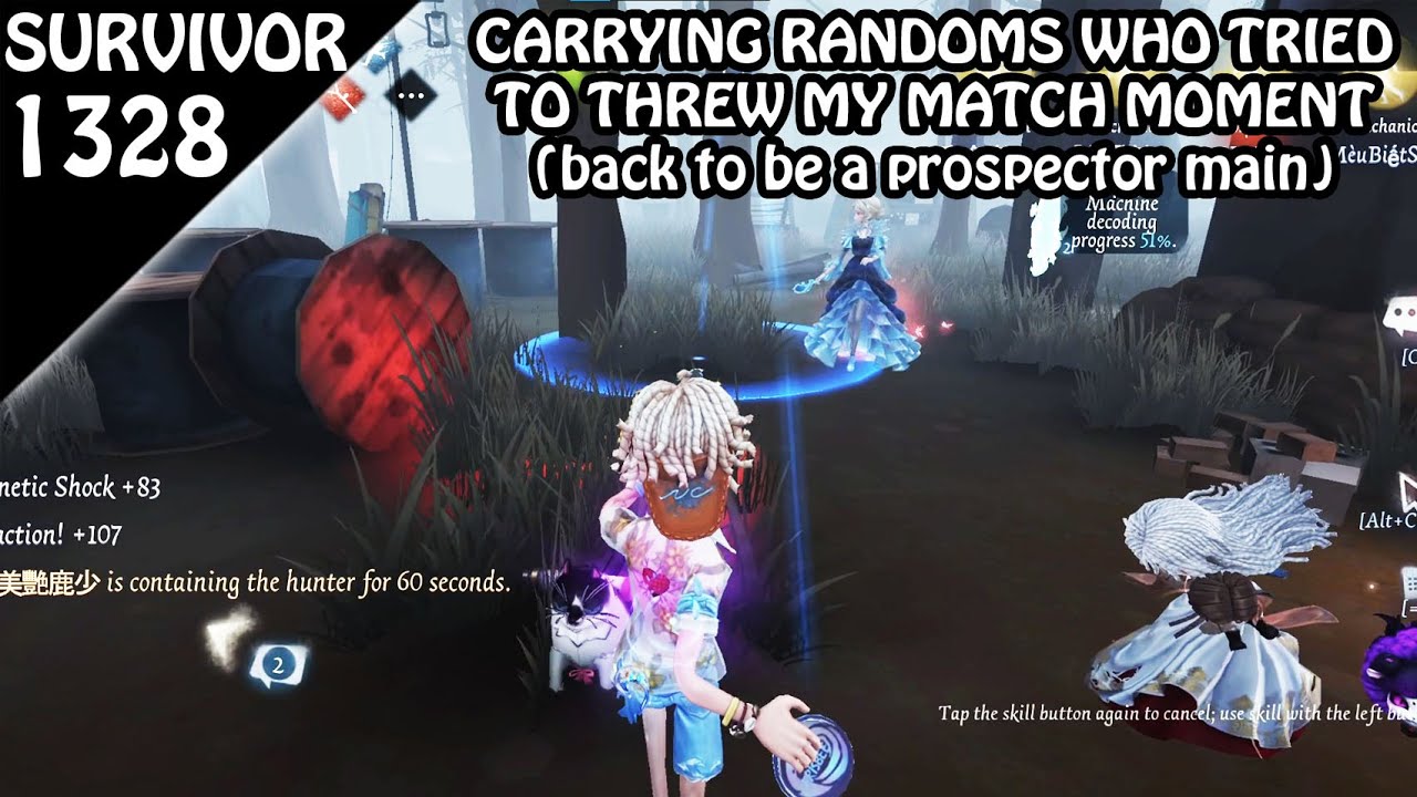 Carrying Randoms with Prospector again !! - Survivor Rank #1328 (Identity v)