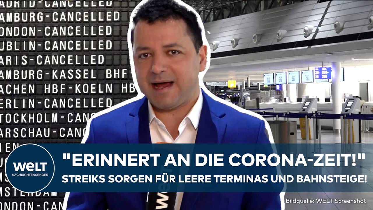 DEUTSCHLAND: Streiks legen Land lahm! Nichts geht mehr bei Lufthansa und Bahn!