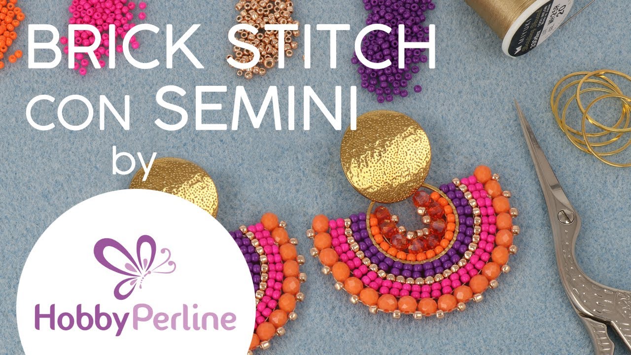Orecchini Brick Stitch facili | TUTORIAL - HobbyPerline.com
