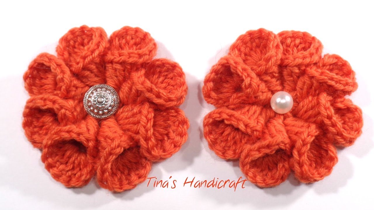 3D crochet flower No 7