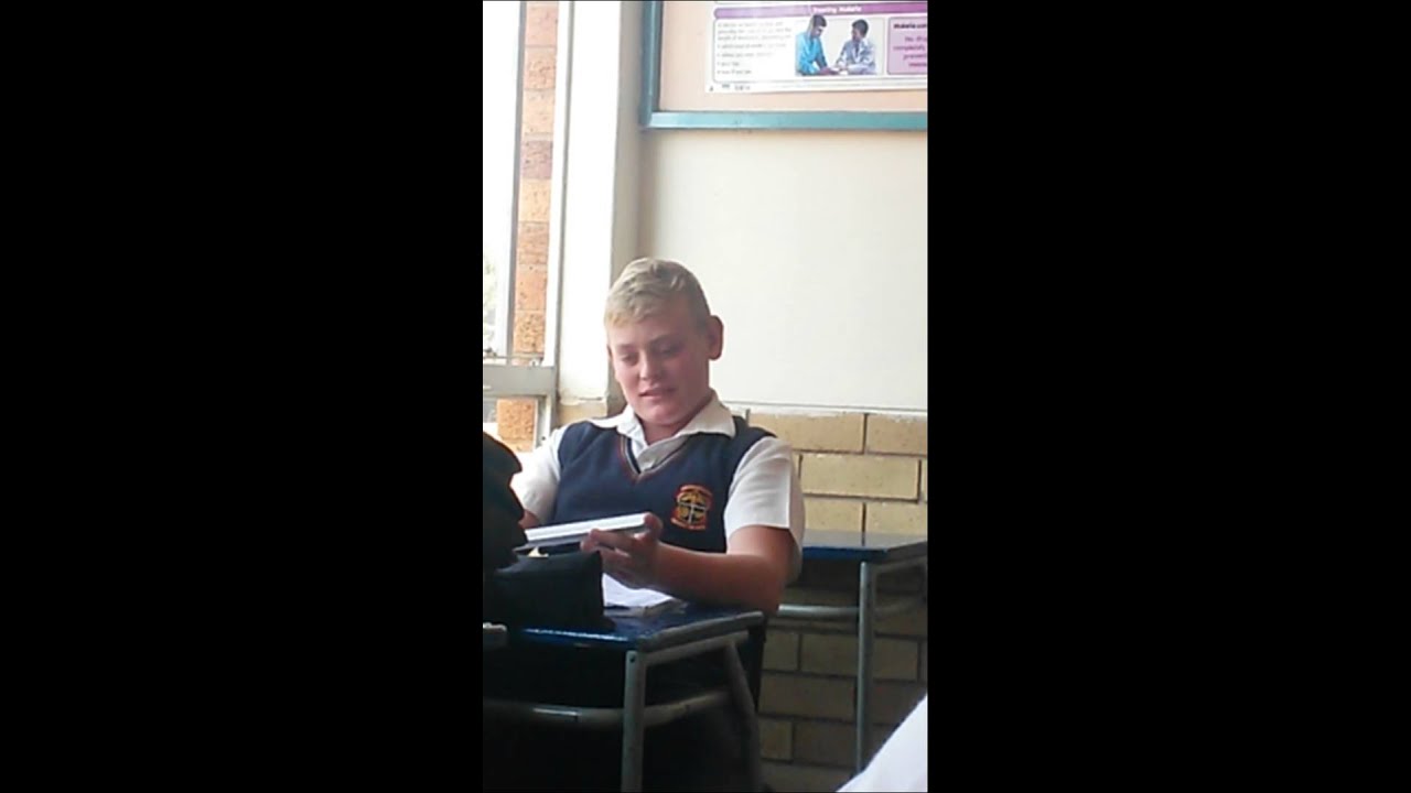 Afrikaans teacher blames a child for something