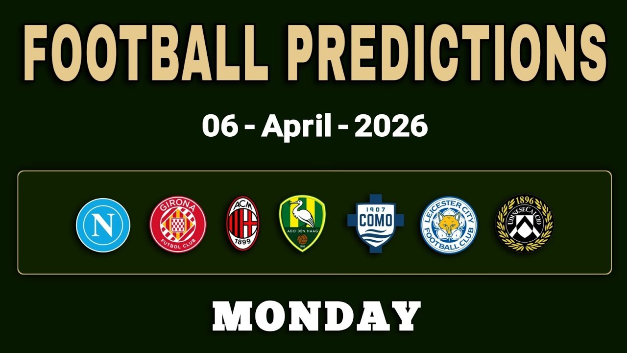 FOOTBALL PREDICTIONS TODAY 6 APRIL 2026 | Laliga | Serie A | Championship | Sports Betting