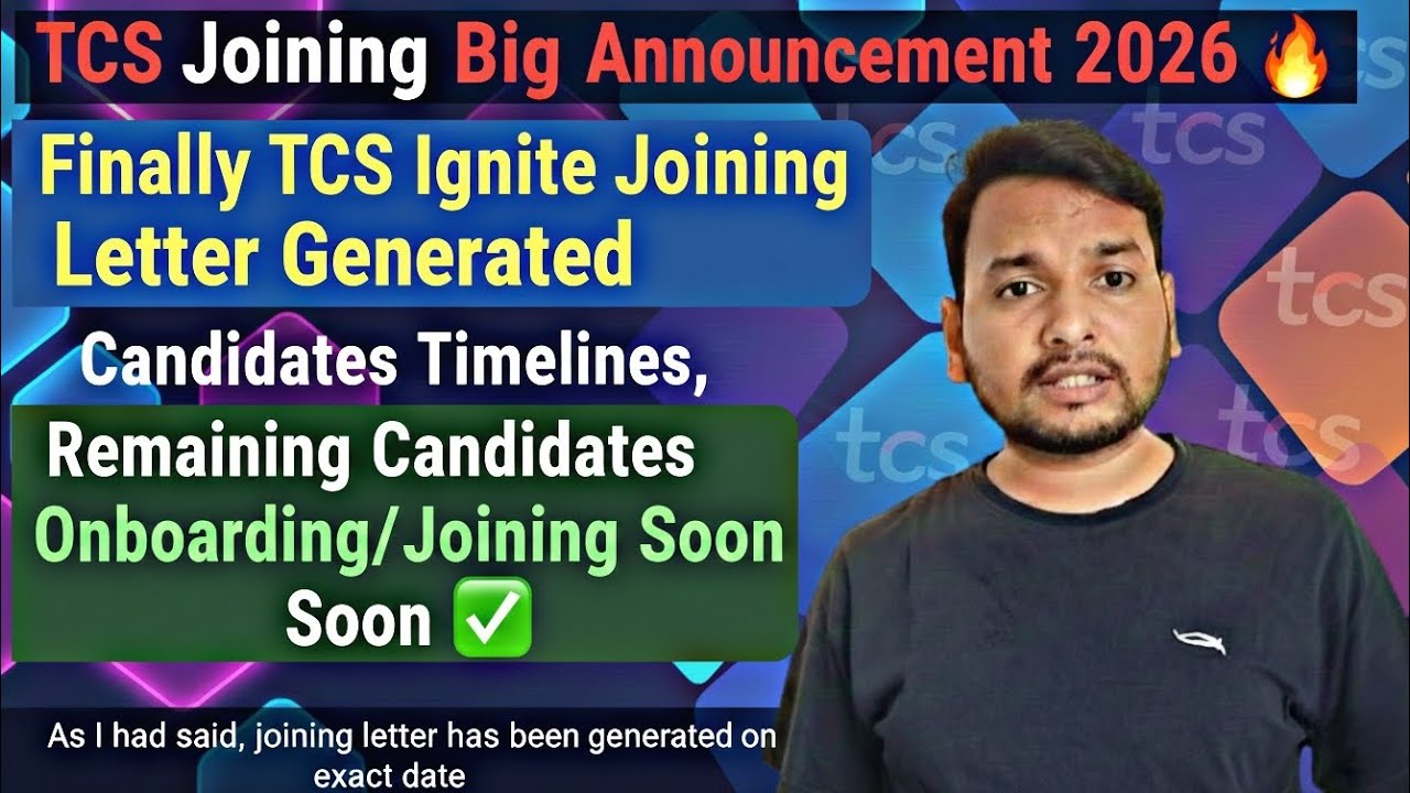 TCS 2026 Joining Big Update🔥| Finally Ignite Joining Letters Out | Onboarding Timelines & Batch Info