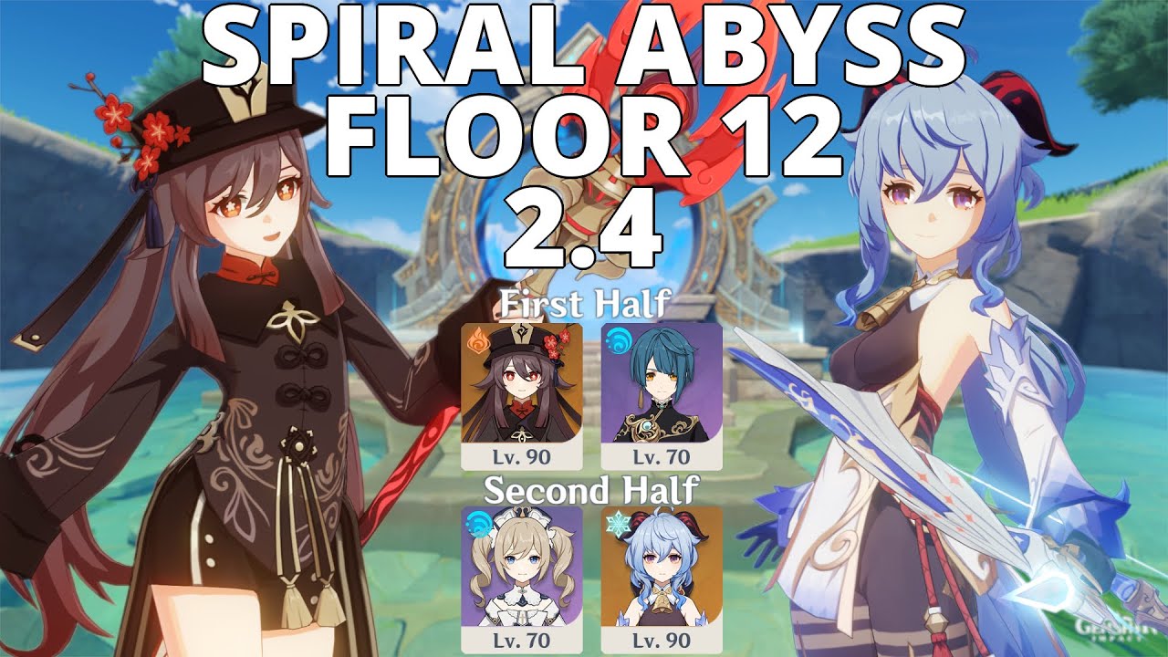 C1R1 Hutao & C0R1 Ganyu Duo Run Spiral Abyss Floor 12 2.4/2.5 (9 Stars) | Genshin Impact