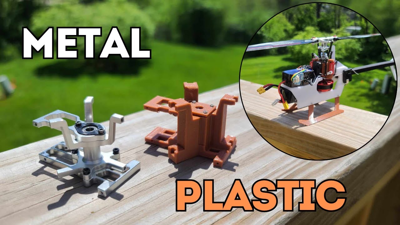 Replacing Metal Parts with 3D Printed Plastic - Can it Handle a RC Helicopter Flight?