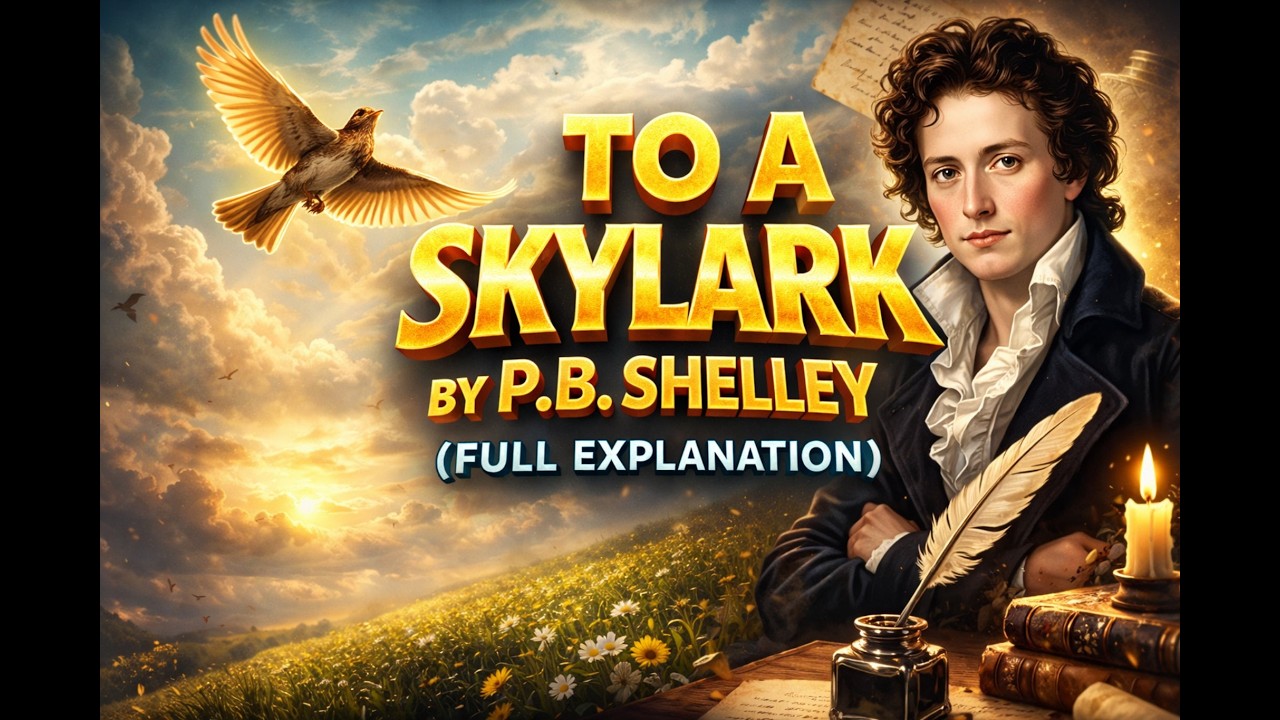 TO A SKYLARK (TEXT) BY RATHI SIR.. ROMANTIC LYRICIST PB SHELLY LYRIC EXPLANATION IN HINDI
