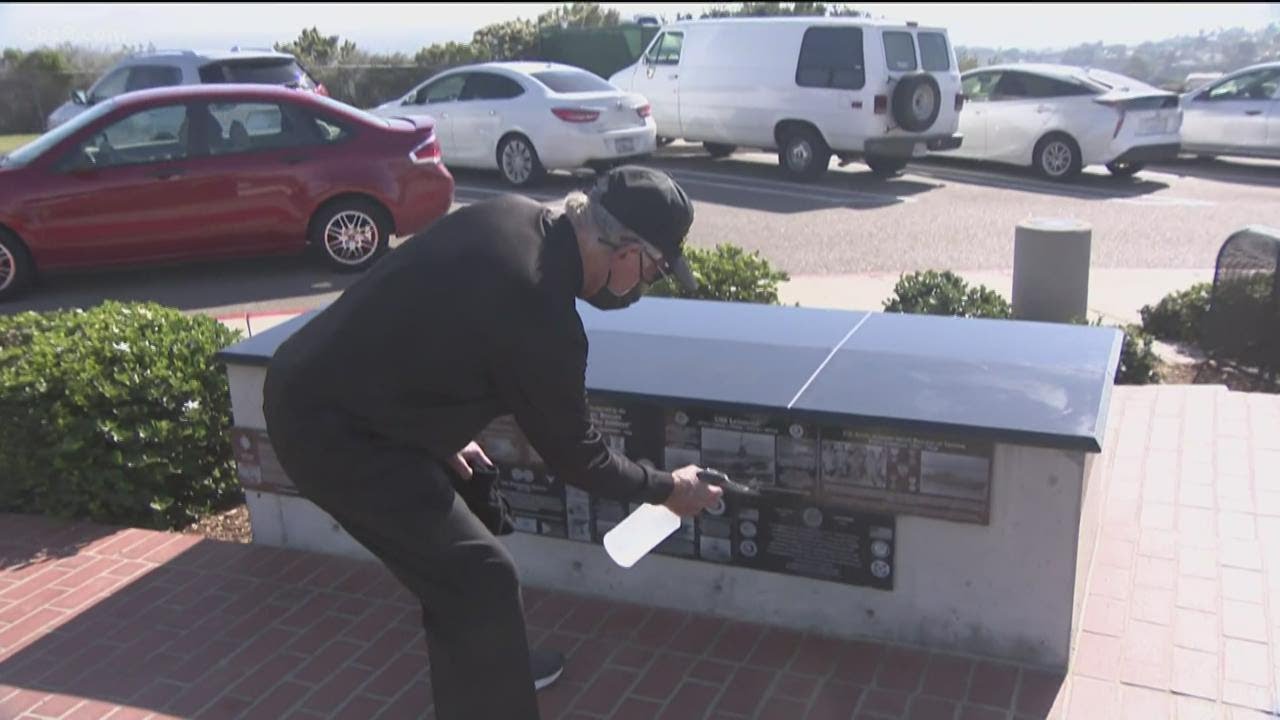 Navy veteran washes every wall and plaque at Mt. Soledad National Veterans Memorial, 6 days a week