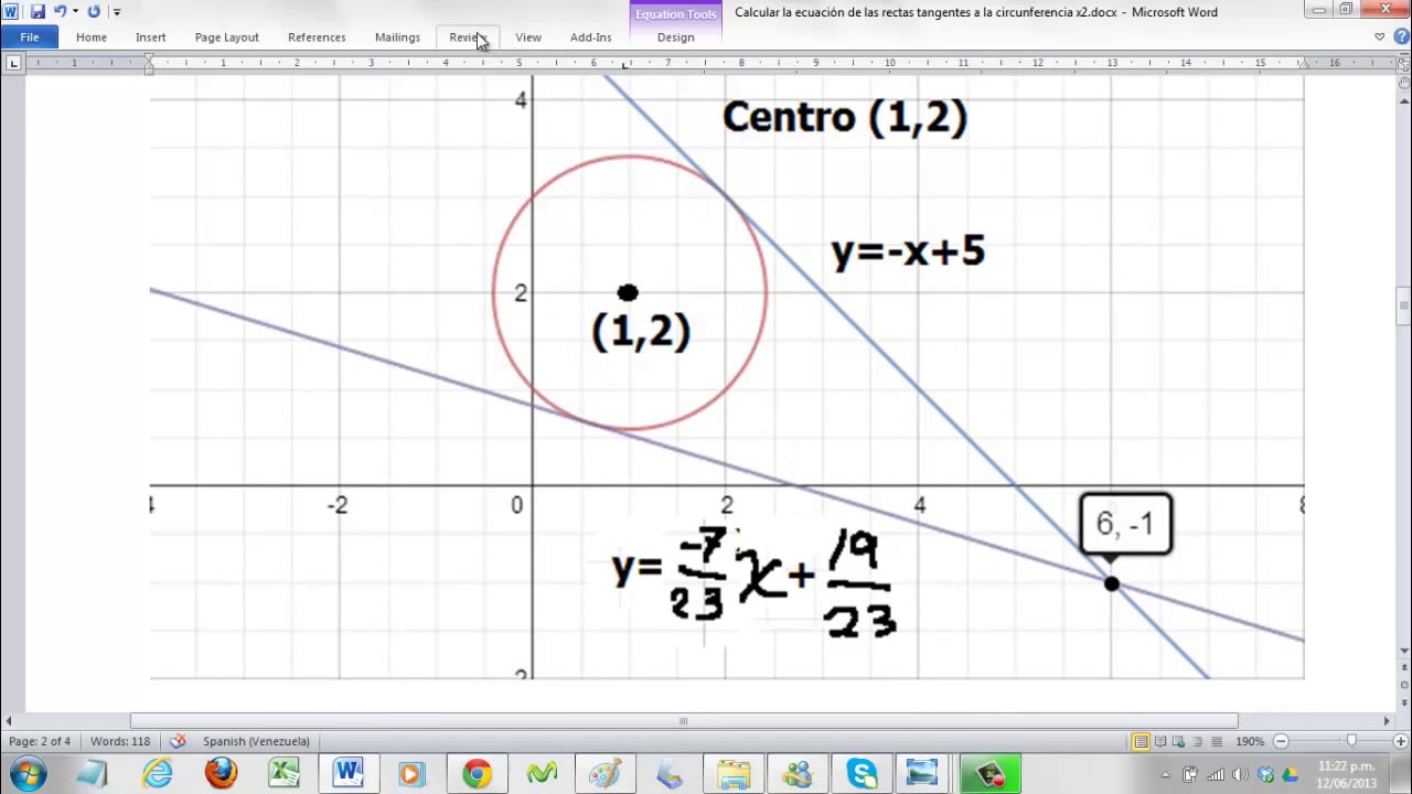 Calculo de rectas Tangentes a una circunferencia desde un punto exterior