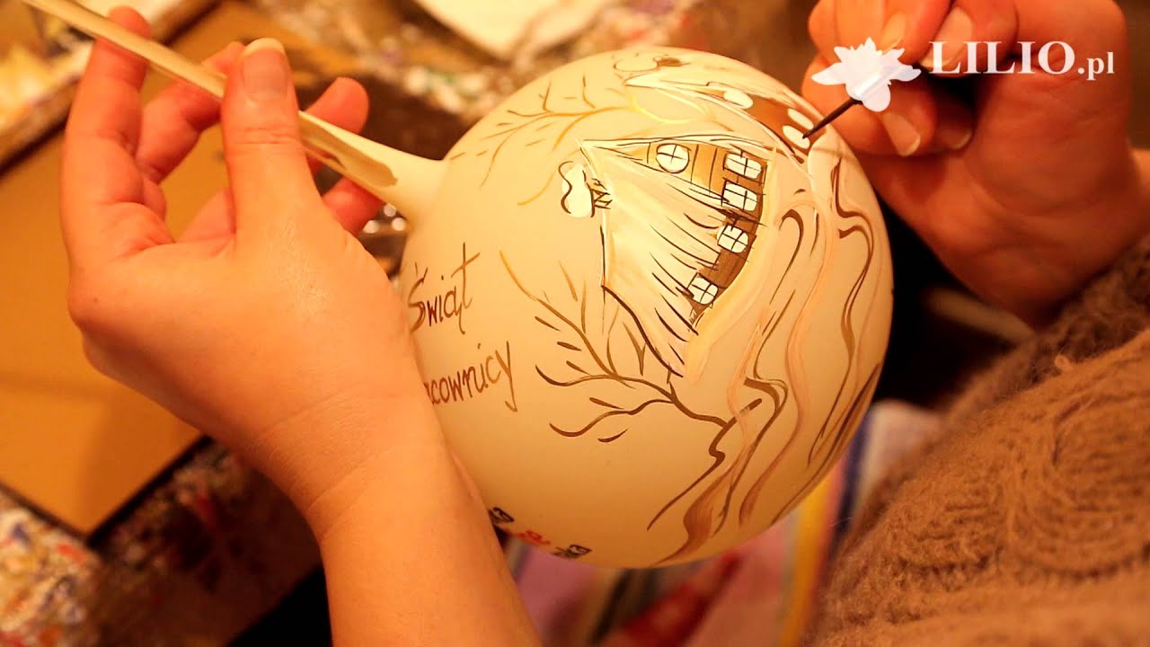 Bombki choinkowe - Hand Made Christmas Balls - Chatki na kremowym