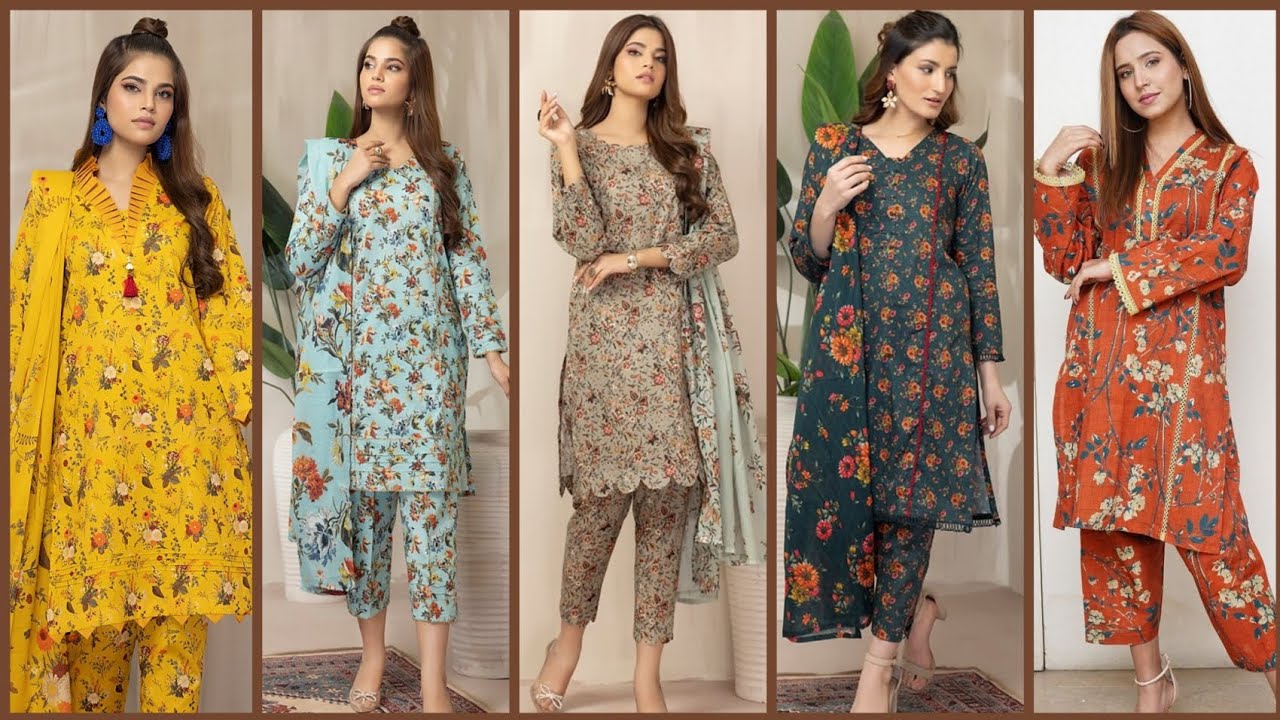 Latest All over printed suit design 2022║full Same print salwar kameez/one print frocks dress design