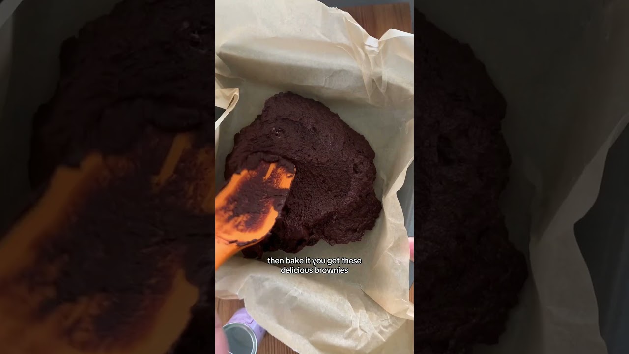 3 Ingredients Brownies &bull;1 c applesauce &bull; 1/2 c cocoa powder &bull;1/2 c protein powder &bull;baked 350&deg; 30min
