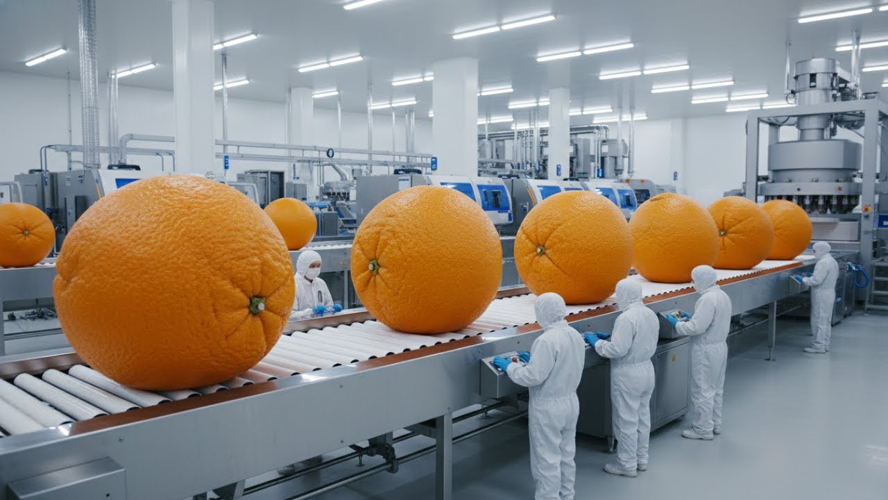 Millions of Oranges Processed per Day | Inside a Modern Orange Juice Factory