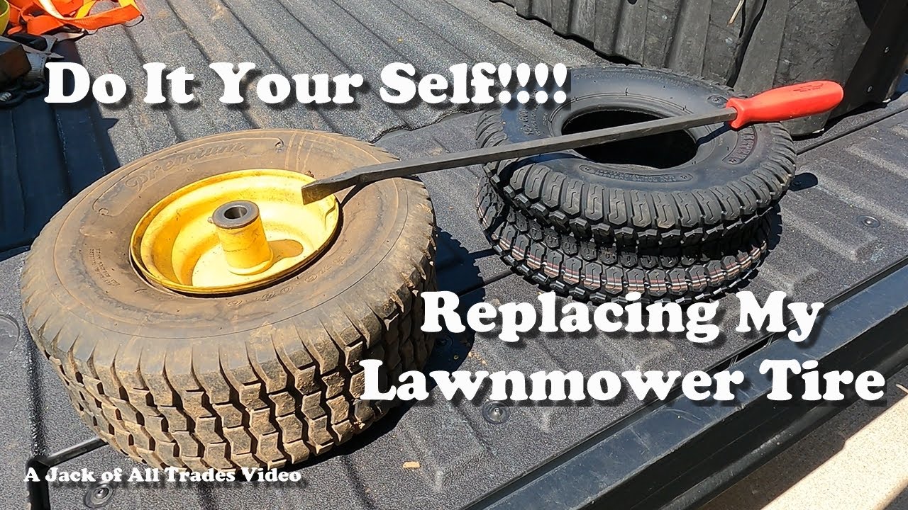 How To:  Do It Yourself.  Replacing a Lawn Mower Tire.  I love a challenge!  It got nasty and ugly!!