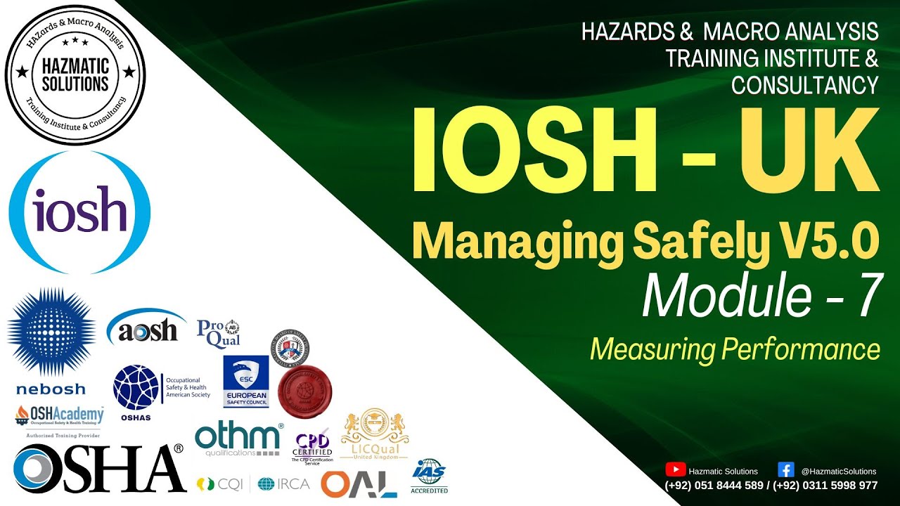 IOSH Managing Safely V5.0 - Module 7 - Measuring performance