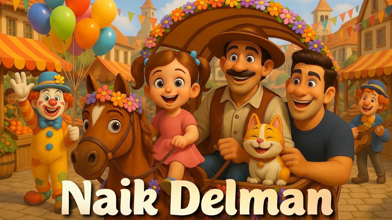 NaiK Delman - Bersama Ibu dan Ayah 🎵 | Lagu Anak Ceria & Edukatif | Animasi 3D