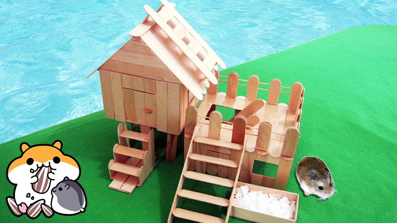 【DIY Guide】Flexible Hamster House :3 倉鼠渡假屋 (木棒製屋) 可自由放置出不同的組合!